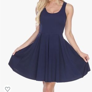 White Mark Women's ''Crystal'' Fit & Flare Sundress